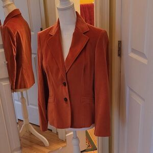 TALBOTS PETITE PUMPKIN VELVET BLAZER